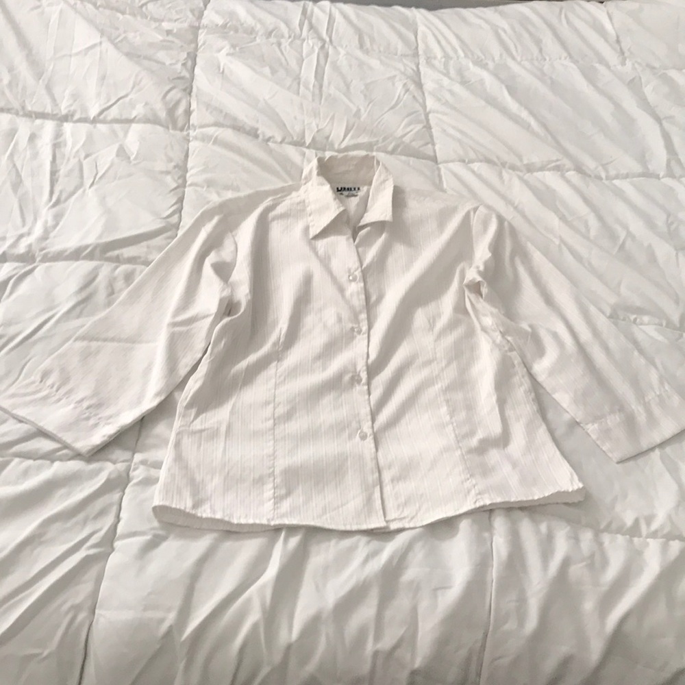 White striped dress shirt